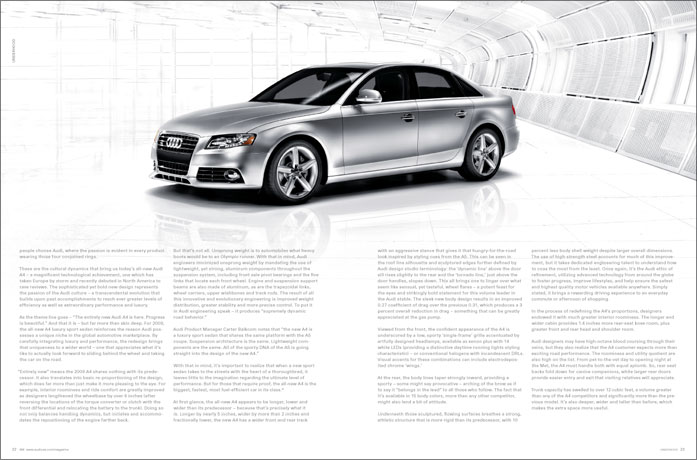 Audi Magazine Spread