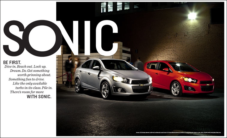 Chevrolet Sonic 2012 Catalog spread